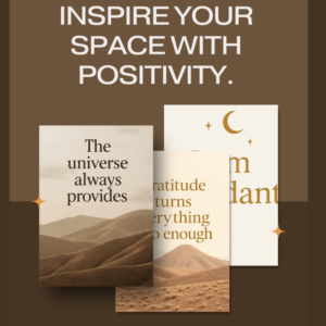 Gratitude & Abundance: Aesthetic Wall Art Collection