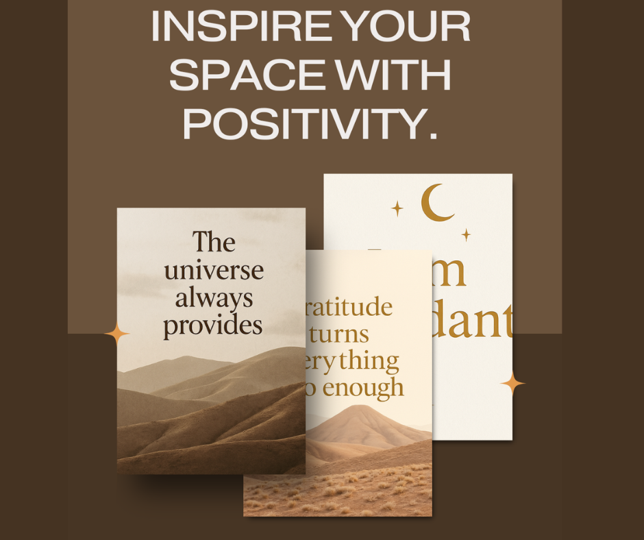 Gratitude & Abundance: Aesthetic Wall Art Collection